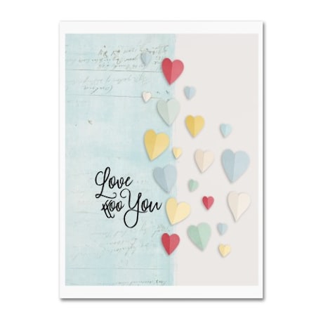 Marcee Duggar 'Love You Colorful Hearts' Canvas Art,24x32